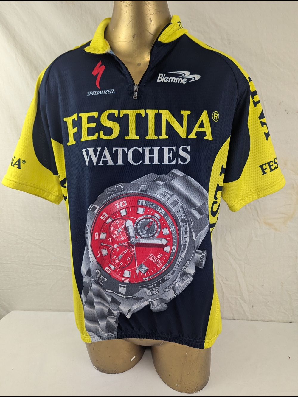 Festina Watches Men’s Black & Yellow Cycling Jersey XL